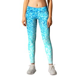 Turquoise Glitter Leggings