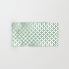 Abstract geometrical  forest mint green white pattern Hand & Bath Towel