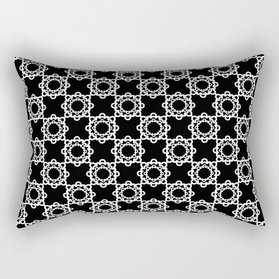 Art Deco. " Lola " black background . Rectangular Pillow
