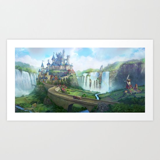 epic fantasy castle Art Print