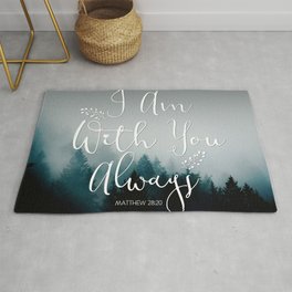 Christian Bible Verse Quote - I am with you  Rug
