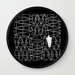 UNIQUENESS in Black Wall Clock | Colored Pencil, Unique, Abstract, Showercurtains, Illustration, Comic, Graphicdesign, Totebag, Digital, Pop Art 
