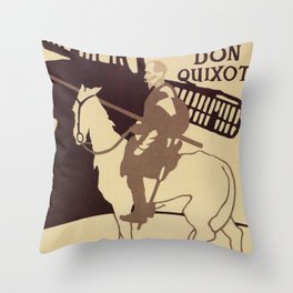 Beggarstaffs art Vintage Don Quixote Lyceum Theatre ad Throw Pillow