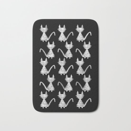 Cat pattern Bath Mat