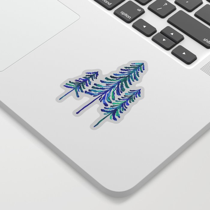 Pine Trees – Navy & Turquoise Palette Sticker