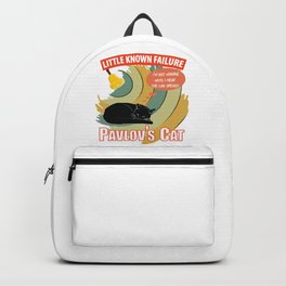 Pavlov's Cat - Little Known Failure - Funny Psychology Backpack