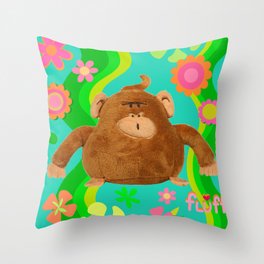 Cute Mod Monkey Throw Pillow