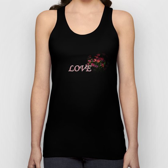 Pink tulip flowers Unisex Tank Top