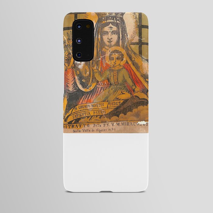 Portrait of the Holy Miraculous Virgin Mary Vintage Retro Artwork Murale Fresco Android Case