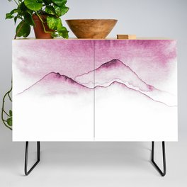 Pink Sky Mountains Credenza