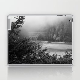 Coastal Fog | Black and White Photography | Minimalism in Oregon Laptop Skin