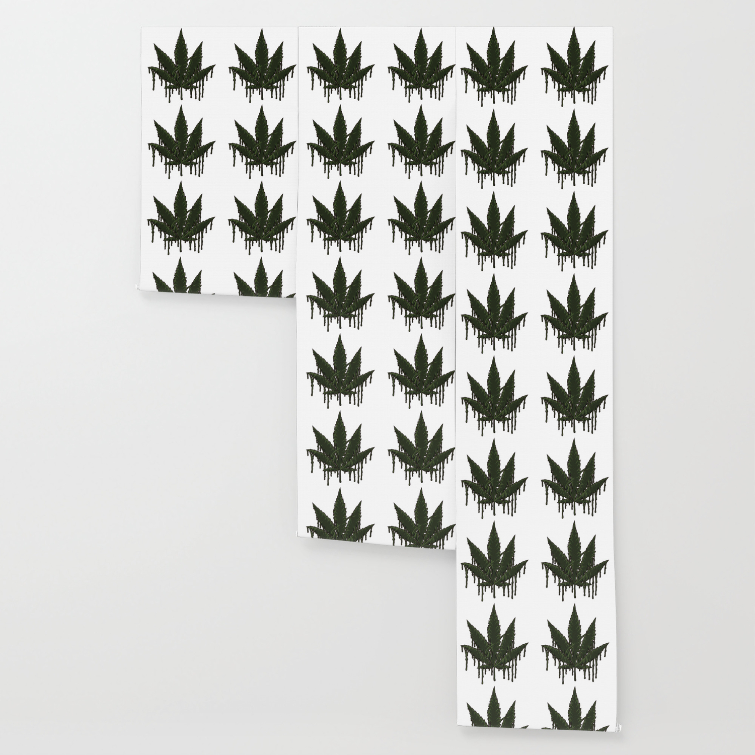Melting Cannabis Leaf Marijuana Thc Cbd Stoner Wallpaper By