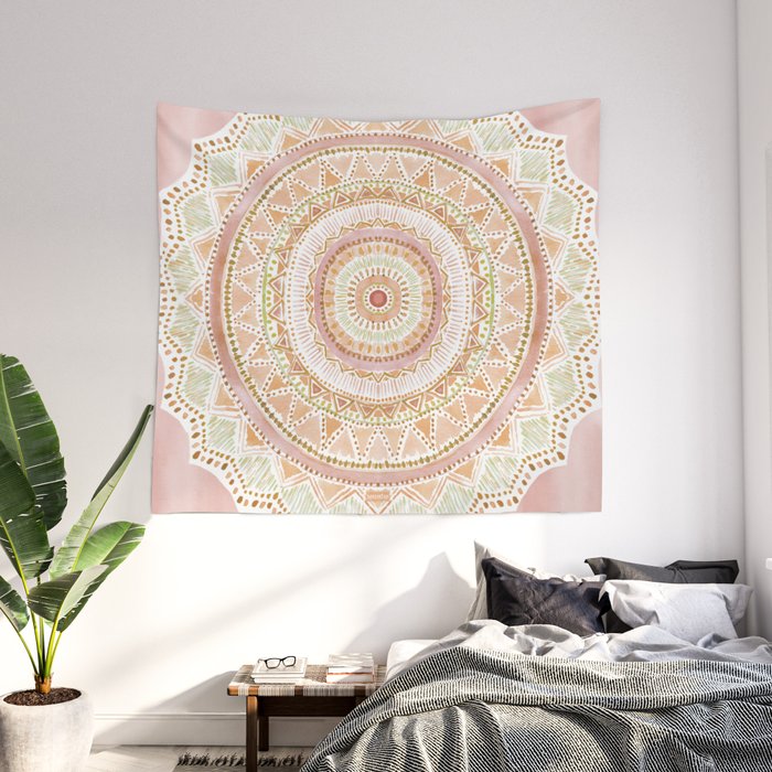Rose gold mandala tapestry store