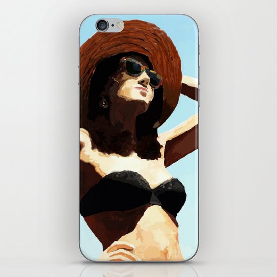 Beach girl iPhone & iPod Skin