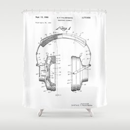 Headphones Patent Shower Curtain