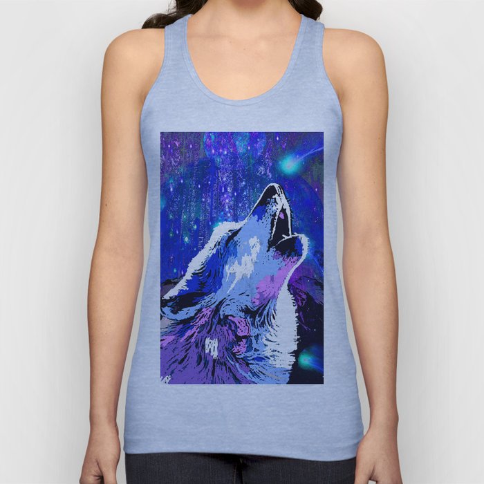 WOLF MOON AND SHOOTING STARS Tank Top