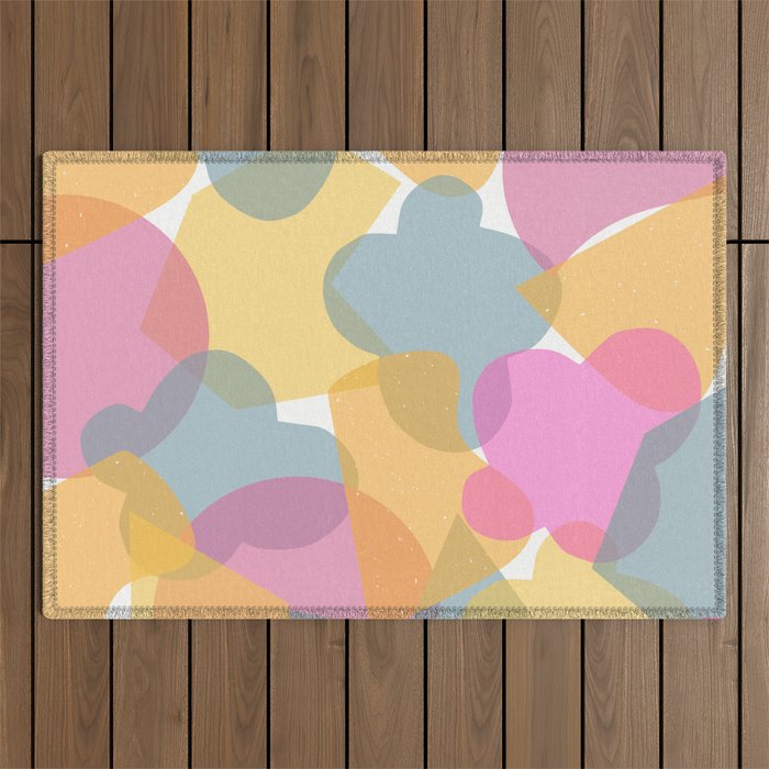 Colorful spring abstract pattern Outdoor Rug