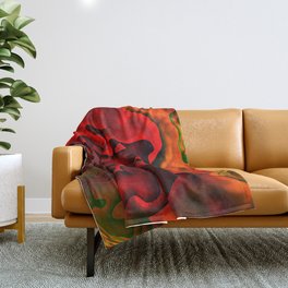 Red Shapes Throw Blanket