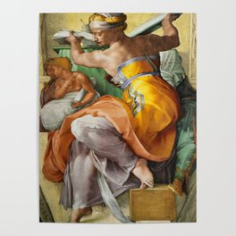 Michelangelo Buonarroti Libyan Sibyl, Sistine Chapel Poster
