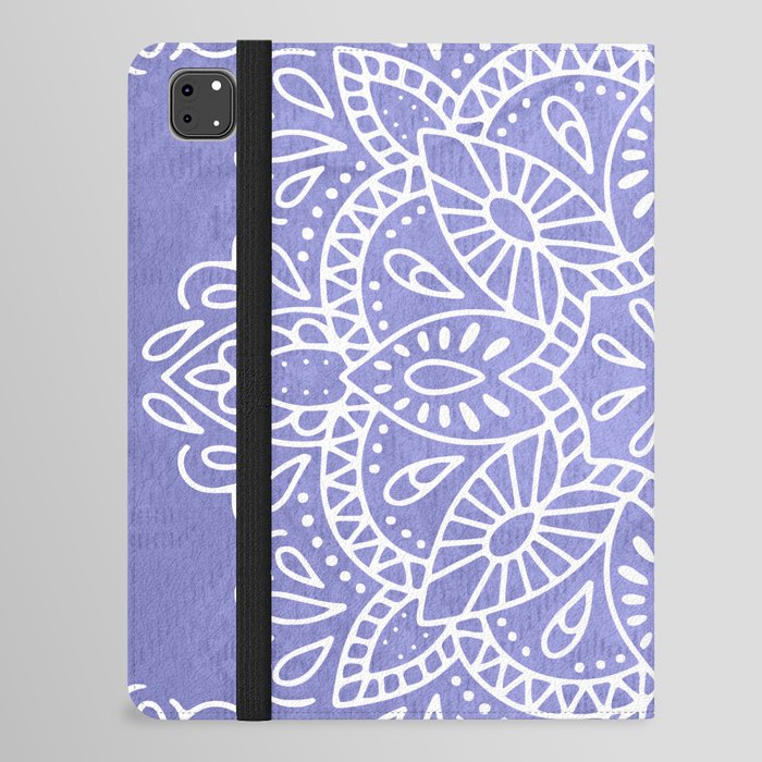 Very Peri 2022 Color Of The Year Violet Periwinkle Lace Mandala iPad Folio Case