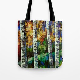 Enchanted Forest with Birch Trees  Tote Bag