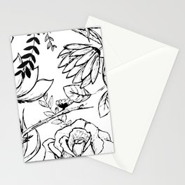 Floral Illustration (clear background) Stationery Card