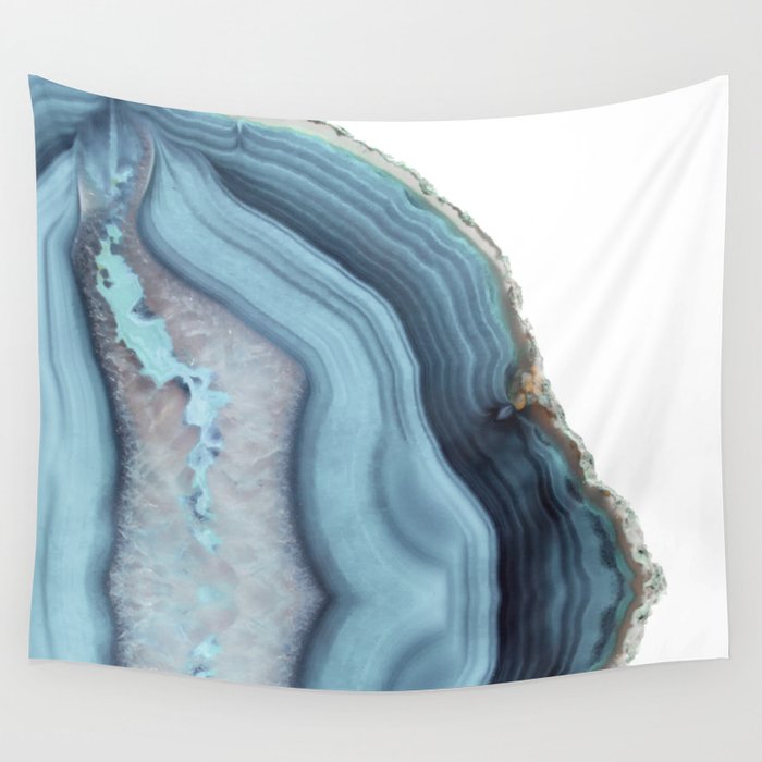 Light Blue Agate Wall Tapestry