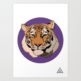 Wild Rectangular Tiger Art Print