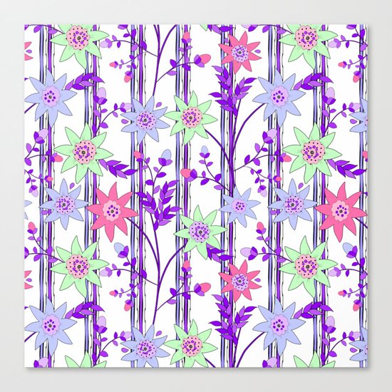 bright floral print. Canvas Print