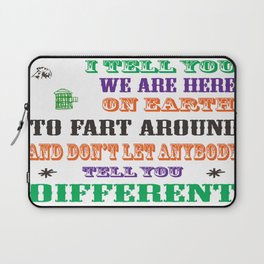 Kurt Vonnegut QUOTE POSTER - typography Word Art  -  inspirational quotes Laptop Sleeve