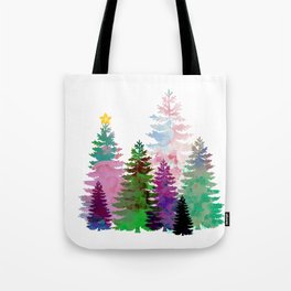 Colorful Christmas trees II Tote Bag