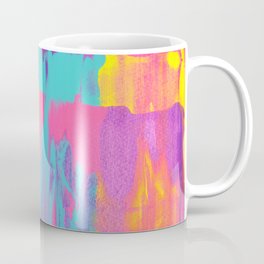 Neon Sunset Paint Smear Mug