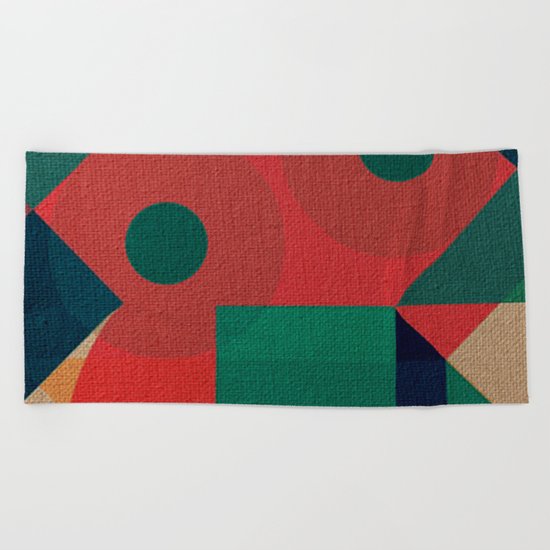 Geometric War Beach Towel