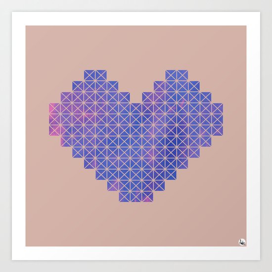 Heart X Purple Art Print