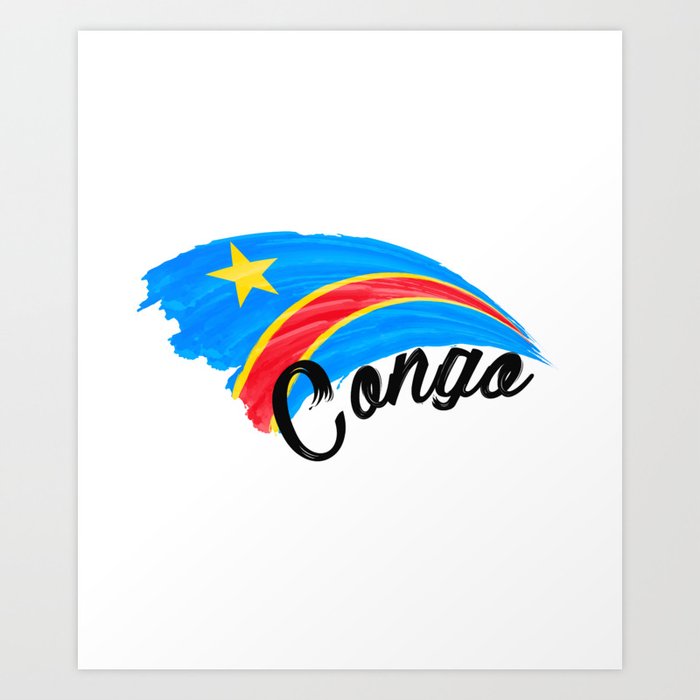 Congo flag Art Print