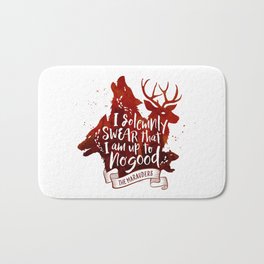 I solemnly swear - white Bath Mat | Graphicdesign, Castle, Books, Parchment, Hogwarts, Furs, Brown, Rusty, Banner, Bookish 