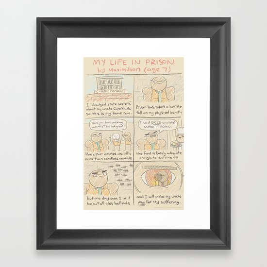 Antics #342 - holding a grudge Framed Art Print