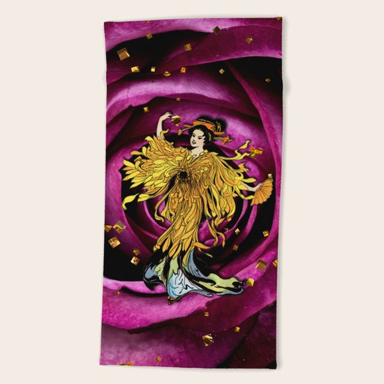 GOLDEN OPERA Beach Towel