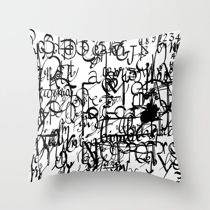 Crazy Lettering Throw Pillow