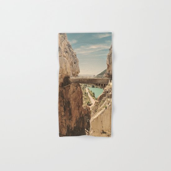 "The most dangerous trail in the world". El Caminito del Rey Hand & Bath Towel