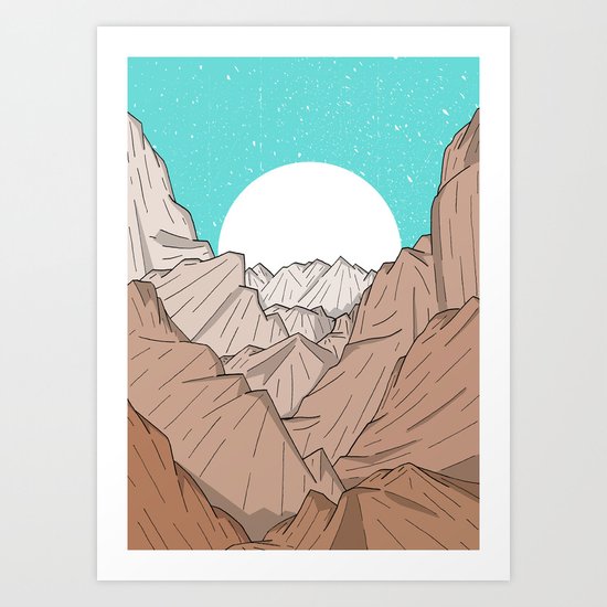 The Mountains of Old Art Print