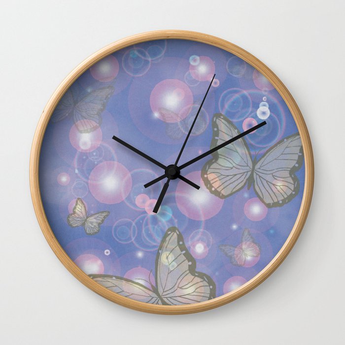 Whimsical Butterfly Wall Clock