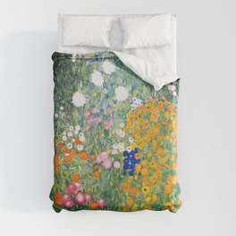 Gustav Klimt "Blumengarten (Flower Garden)" Duvet Cover