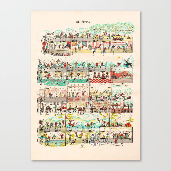 81 etude Canvas Print