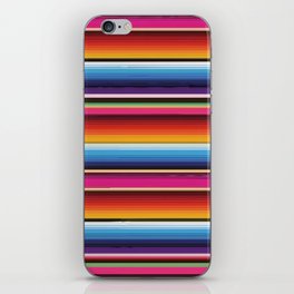 Colorful stripes Serape Saltillo Mexican sarape blanket vibrant zerape jorongo zarape iPhone Skin