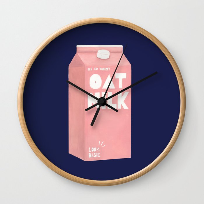 Oat Milk Pop Art Wall Clock