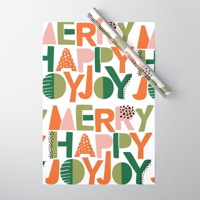 Merry Happy Joy Joy Wrapping Paper