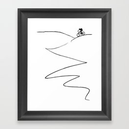mountain bike outdoor cycling bicycle Framed Art Print