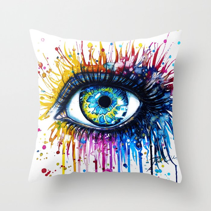 "Rainbow Eye" Throw Pillow