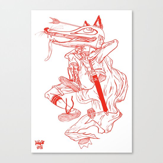 Escape Of Fox King Canvas Print